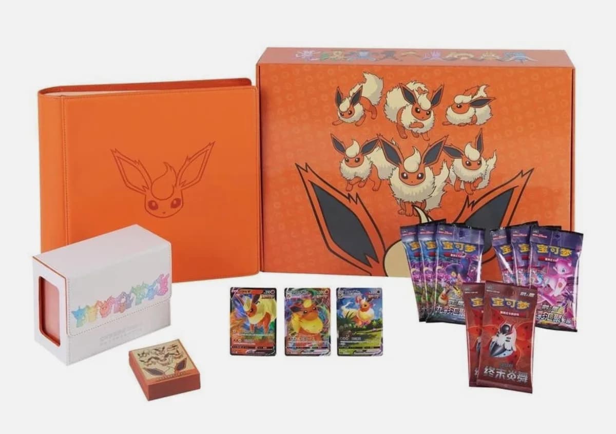 Caja regalo Eevee GX Flareon · Pokémon chino