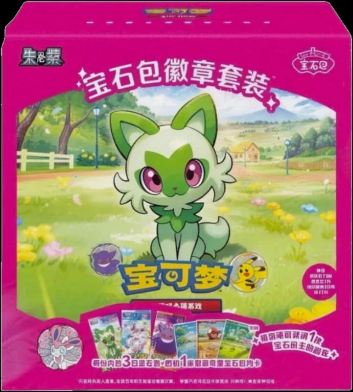 Booster Box Gem Pack Badge Set · Pokémon chino