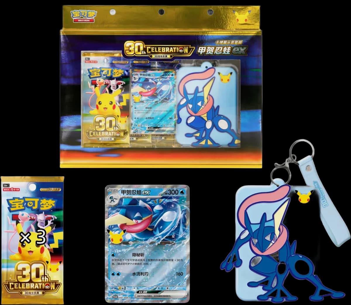 Chinese - 30th Celebration - Greninja ex Card Display Set
