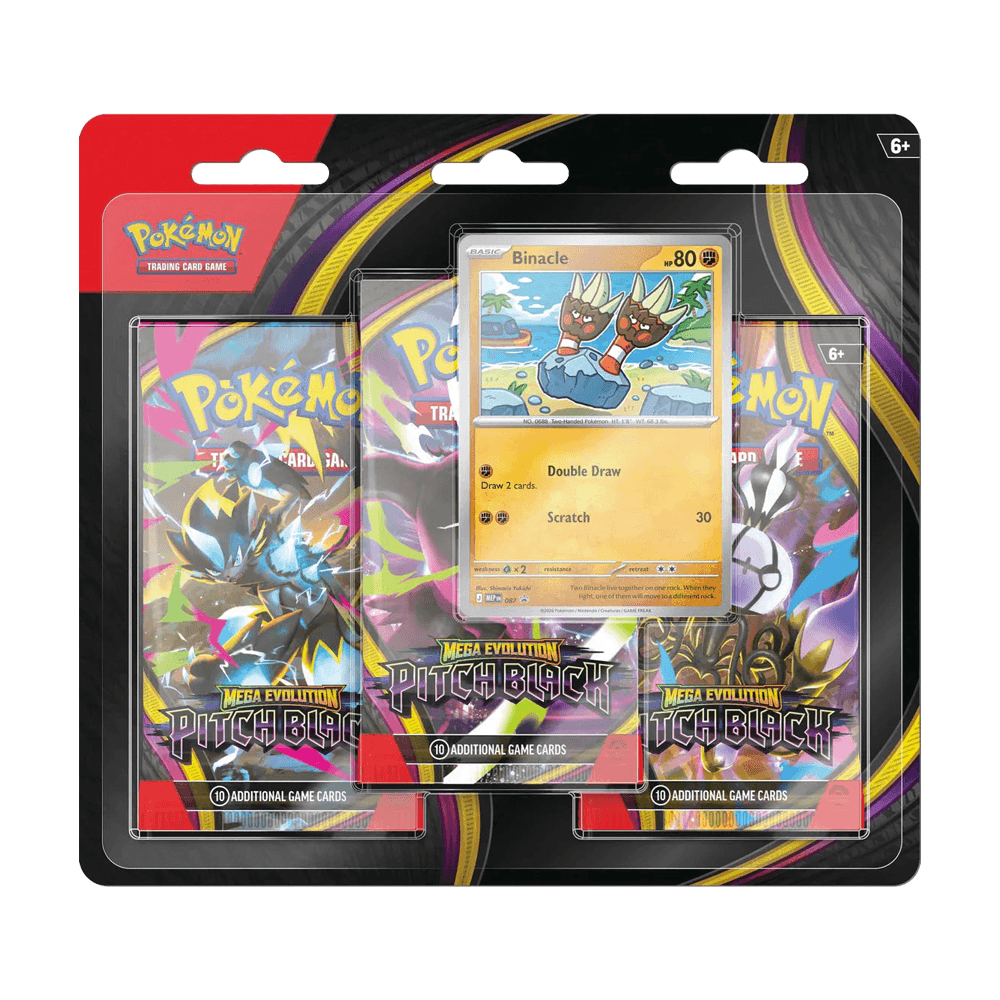 English - Pitch Black - 3-Pack Blister
